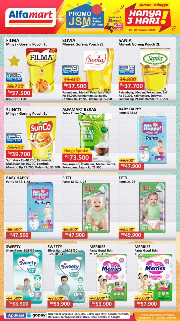 Katalog Promo JSM Indomaret, Alfamart,  dan Superindo 3-5 Januari 2025, Ada Minyak Goreng Murah