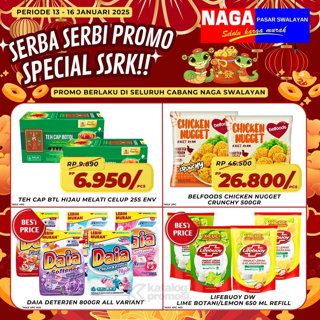 Promo Naga Swalayan WEEKDAY 13-16 JANUARI 2025 • SoPasti.Com