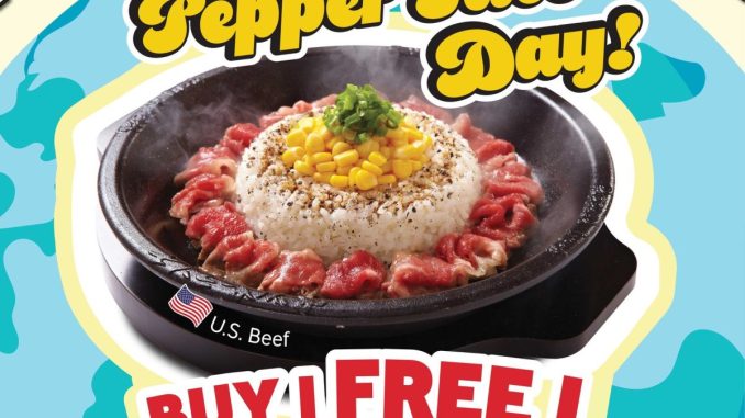 Promo Pepper Lunch World Pepper Rice Day Buy 1 Get 1 Beef Pepper Rice berlaku di seluruh outlet 3 Juli 2025