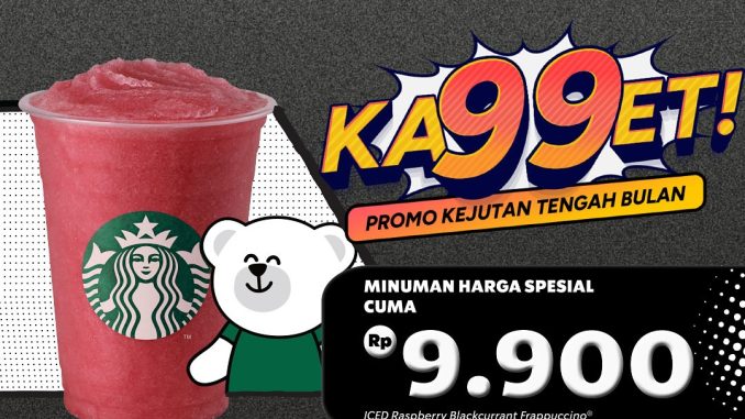 Promo Starbucks Iced Raspberry Blackcurrant Rp9.900, Berlaku 16 Mei 2025 dengan QRIS Bank Saqu