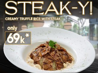 Promo Steak 21 Creamy Truffle Rice with Steak hangat dan creamy seharga Rp. 69.000