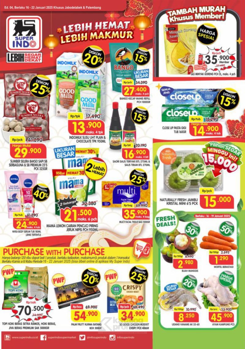 Katalog Promo JSM Indomaret, Alfamart, & Superindo 17-19 Januari 2025:Minyak Goreng Cuma Rp30 Ribuan