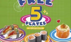 Promo SushiGo Free 5 Plates Sushi