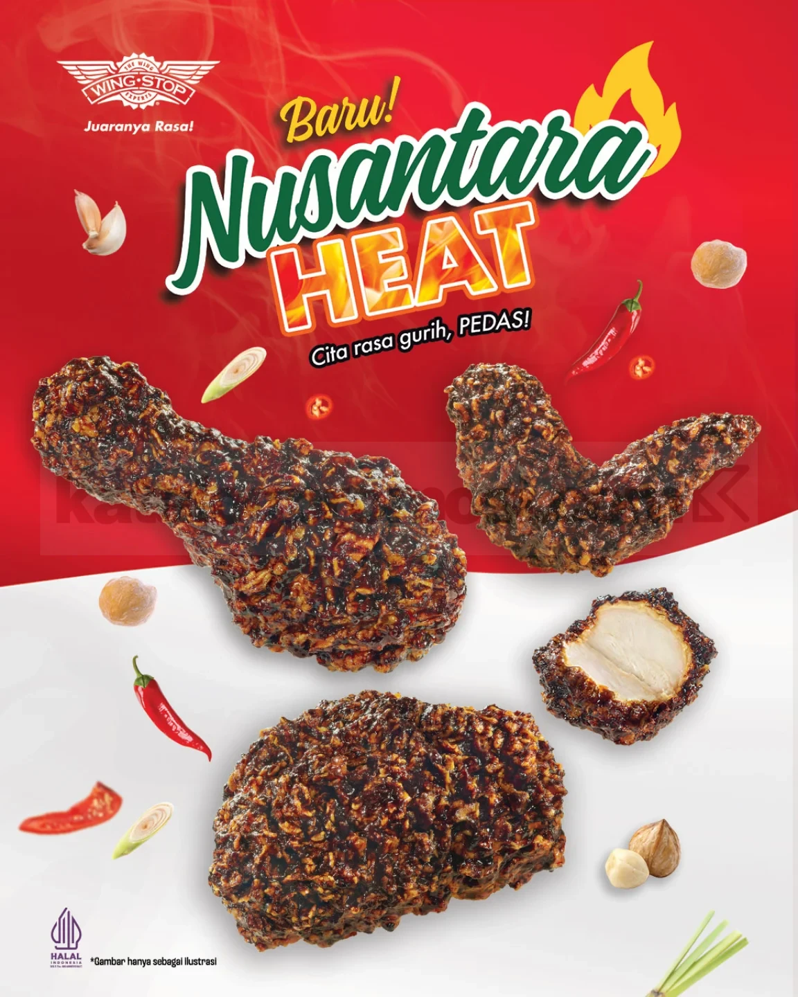 Promo Wingstop Menu Baru Nusantara Heat Promo Wingstop Nusantara Heat ayam goreng bumbu hitam gurih pedas khas Nusantara