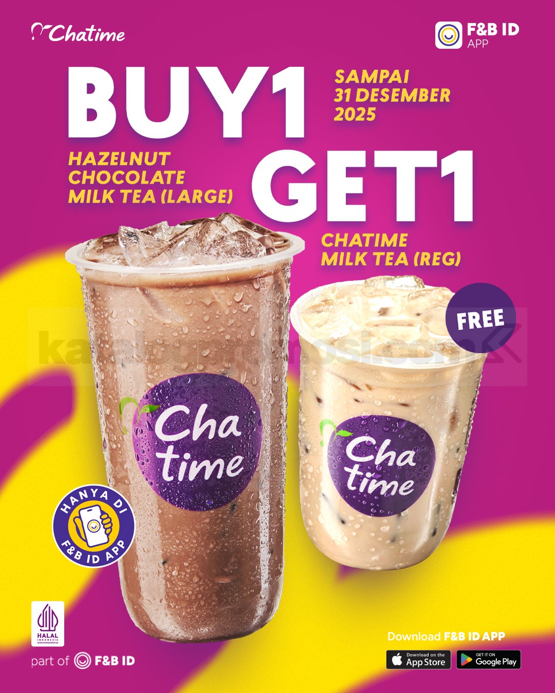 Promo Chatime Beli 1 Gratis 1* Promo Chatime Beli 1 Gratis 1*