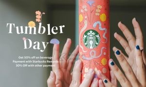 Promo STARBUCKS TUMBLER DAY DISKON MINUMAN hingga 50%