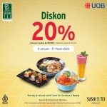 Promo Sushi Tei Surabaya dan Malang Diskon 20% dengan Kartu Kredit UOB