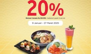 Promo Sushi Tei Surabaya dan Malang Diskon 20% dengan Kartu Kredit UOB