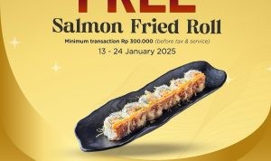 Promo Sushi Tei Malang Gratis Salmon Fried Roll!