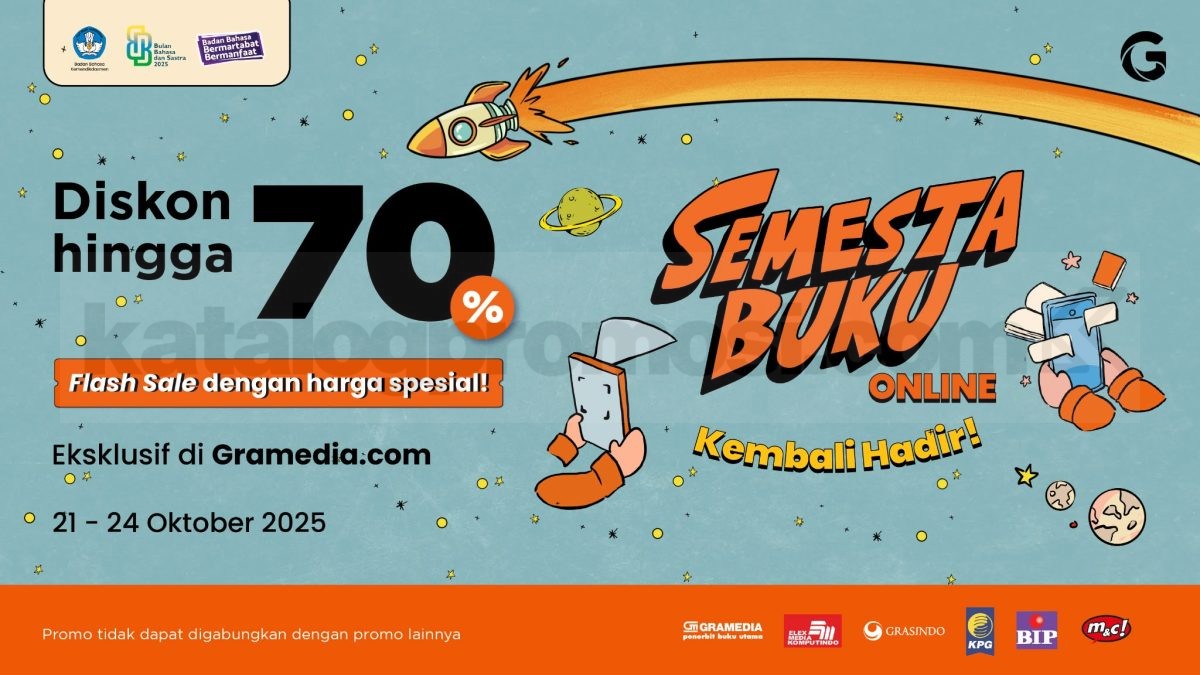 Promo Semesta Buku Online Gramedia Diskon hingga 70% + Flash Sale 