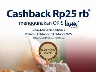 Promo Baresto Cafe Cashback Rp25Ribu pakai QRIS Livin’ by Mandiri