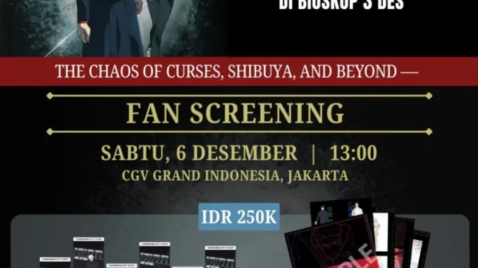 Promo CGV Jujutsu Kaisen Fan Screening tiket mulai Rp. 250.000 1
