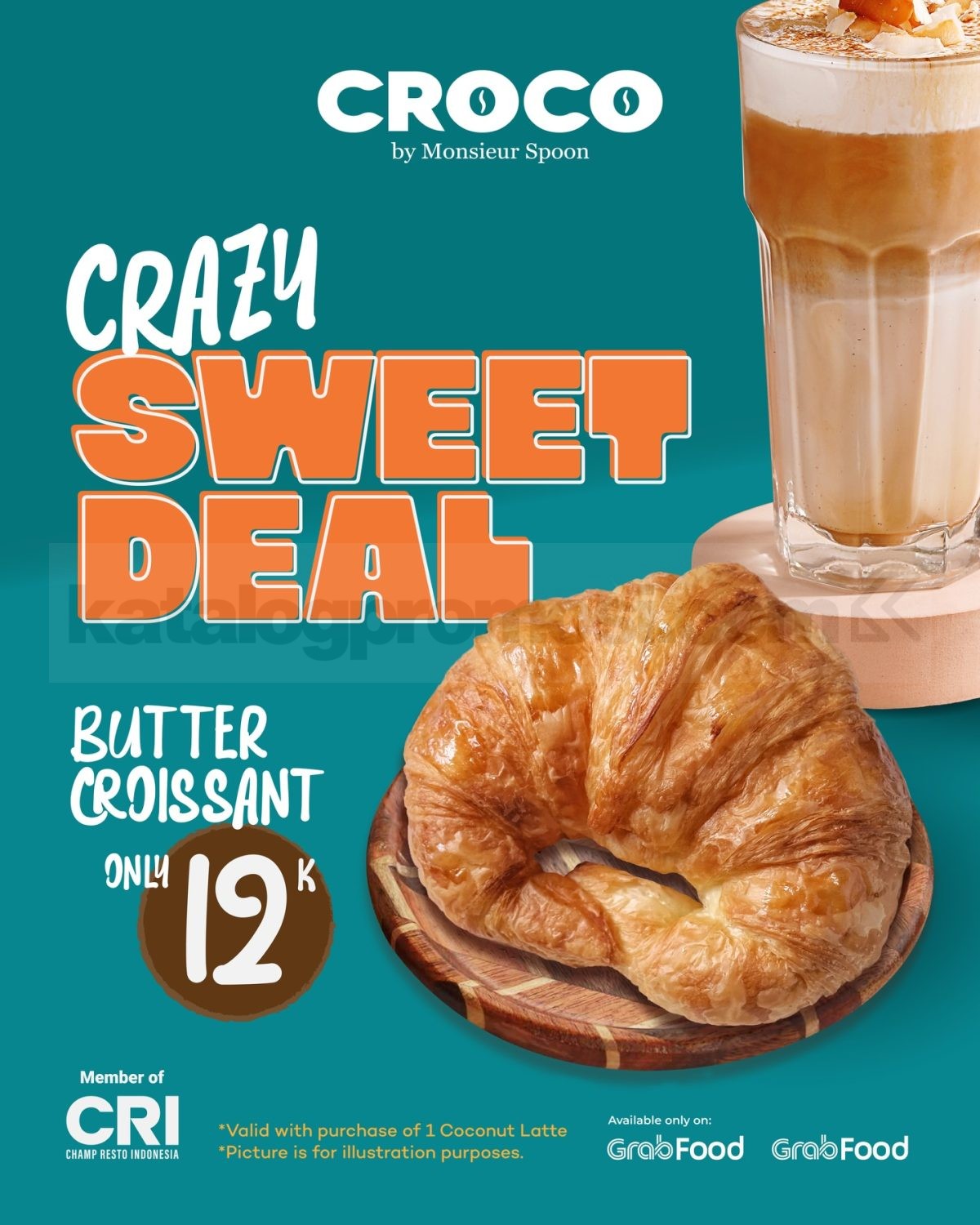 Promo Croco 12.12 Crazy Sweet Deal Butter Croissant Rp. 12.000 Promo Croco 12.12 Crazy Sweet Deal Butter Croissant Rp. 12.000 1