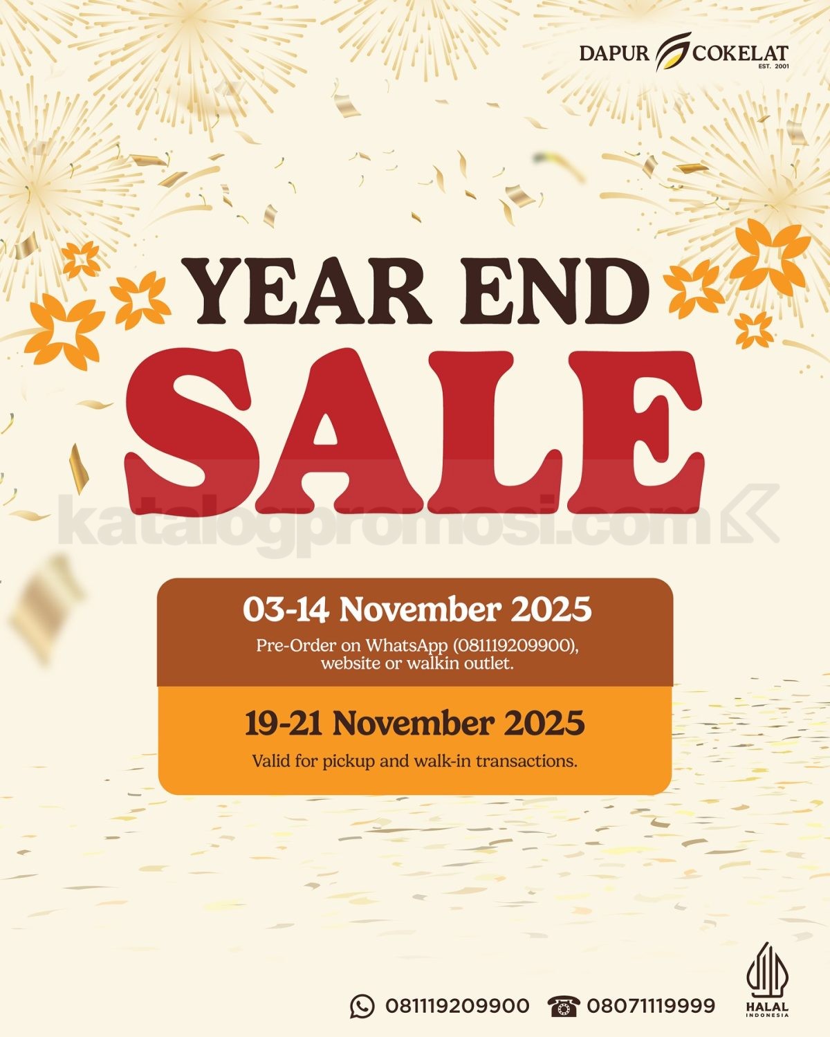 Promo Dapur Cokelat Year End Sale Loaf Cake mulai Rp. 99.000 Promo Dapur Cokelat Year End Sale Loaf Cake mulai Rp. 99.000 1