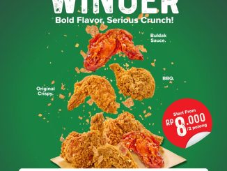 Promo FAMILYMART NEW CRISPY WINGER mulai Rp. 8.000 dengan varian Original, BBQ, dan Buldak