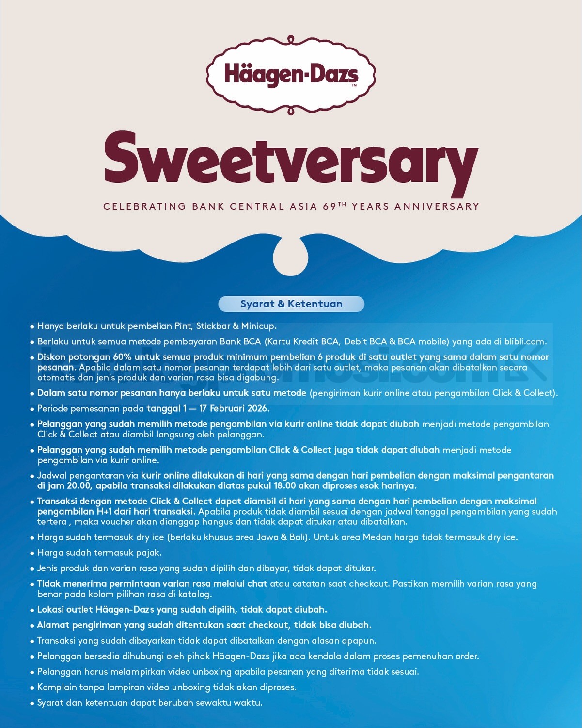 Promo HÄAGEN-DAZS HUT BCA ke-69 Diskon 60% Promo HÄAGEN-DAZS HUT BCA ke-69 Diskon 60% 3