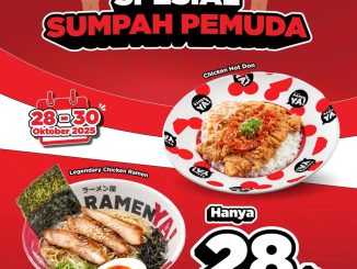 Promo RamenYA! Spesial Sumpah Pemuda cuma Rp. 28.000 berlaku 28–30 Oktober 2025 di seluruh outlet RamenYA!, RamenYA! x SushiYA!, dan SushiYA.