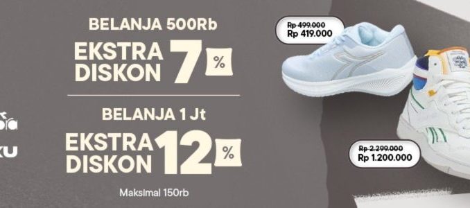 Fashion and Sports Sale - Ekstra Diskon hingga 12% di Blibli!