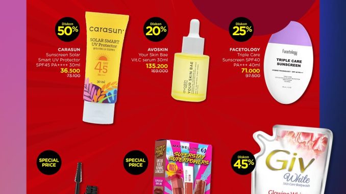 Watsons SUPER PRICE! Diskon hingga 50%