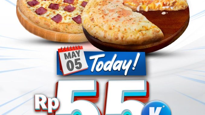 Promo Domino's Pizza 5.5 Flash Sale Pizza Medium ke-2 CUMA 5.5K*