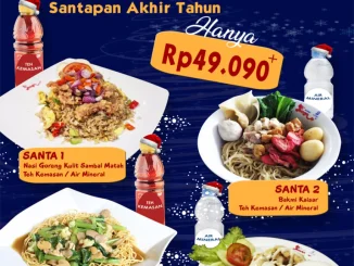 Promo Bakmi Naga Paket Santa Santapan Akhir Tahun Rp. 49.090+ lengkap dengan menu dan minuman
