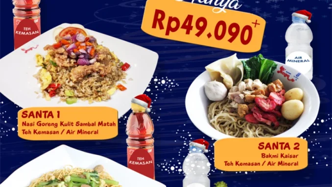 Promo Bakmi Naga Paket Santa Santapan Akhir Tahun Rp. 49.090+ lengkap dengan menu dan minuman