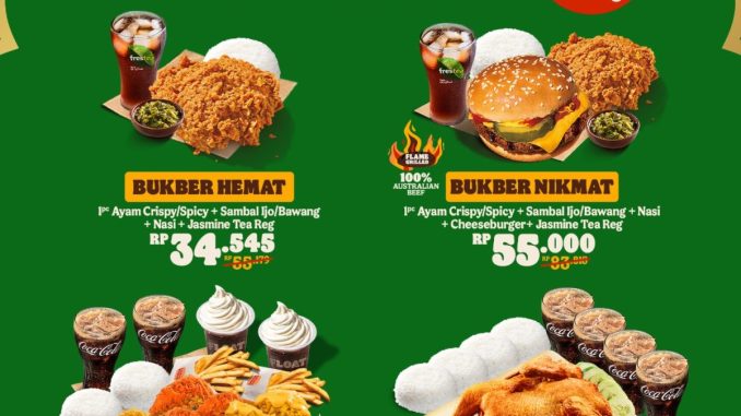 Promo Burger King NEW! Menu Bukber mulai Rp. 34.545 paket personal dan sharing Ramadan