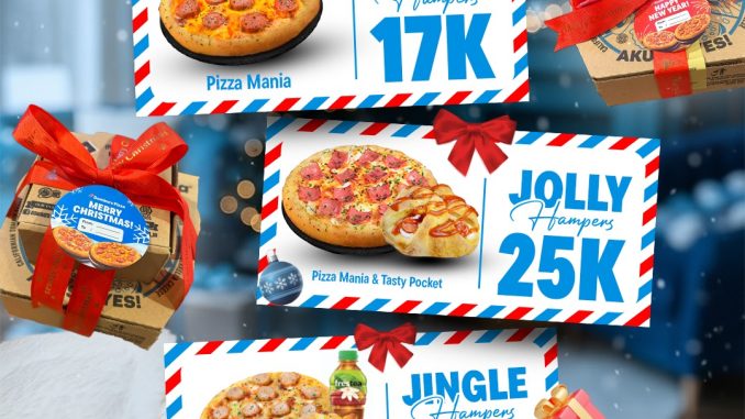 Promo Domino's Pizza Hampers Nataru mulai Rp. 17.000 dengan pilihan paket Merry, Jolly, dan Jingle