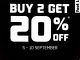 Promo Foot Locker 9.9 Sale Buy 2 Get 20% Off berlaku 5–10 September 2025 online dan in-store