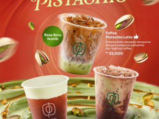 Fore Coffee Smooth Like Pistachio, Tiga varian menu baru Fore Coffee (Toffee Pistachio Latte, Americano Salted Pistachio, Dark Chocochio) dengan harga mulai Rp. 29 ribu.