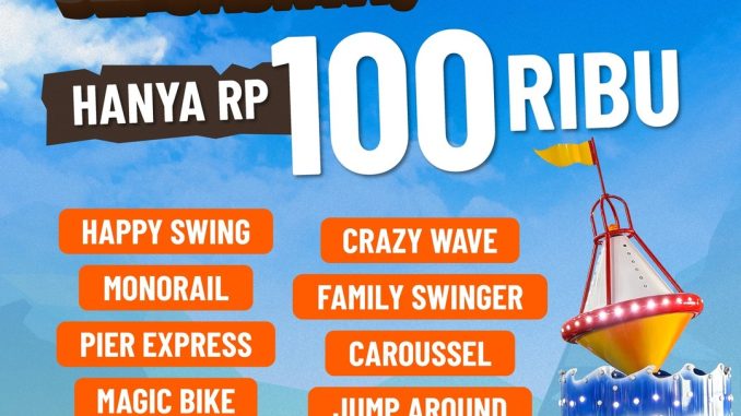 Promo Funworld The Pier Main 9 Wahana Rp.100.000 untuk bermain di Grand Metropolitan Bekasi