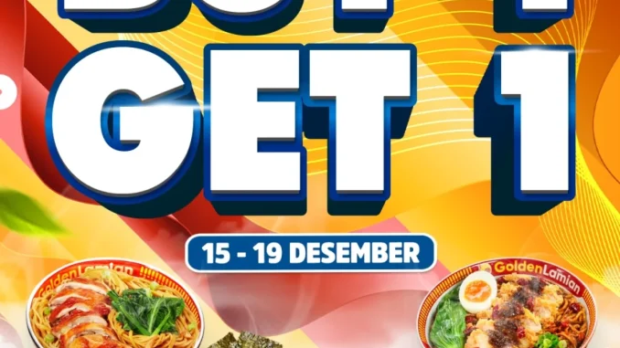 Promo GOLDEN LAMIAN Buy 1 Get 1 Free untuk semua menu utama