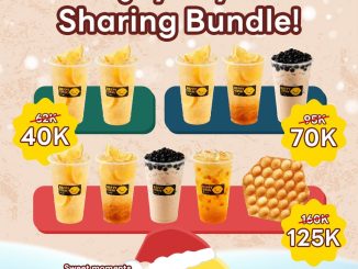 Promo Happy Lemon Joyful Sharing Bundle mulai Rp. 40.000 dengan pilihan minuman dan waffle untuk liburan