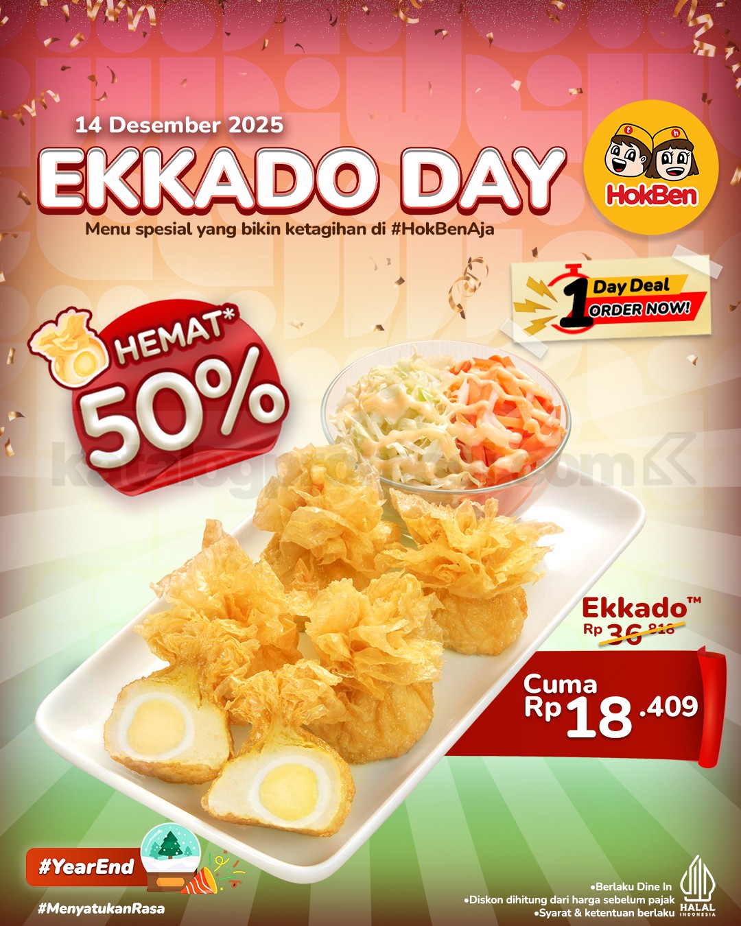 Promo HokBen Ekkado Day Hemat 50% Promo HokBen Ekkado Day hemat 50% harga Rp18.409