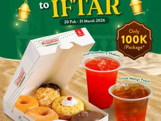 Promo Krispy Kreme A Sweet Way to Iftar Rp. 100.000 paket 1/2 lusin doughnut dan 2 minuman Ramadan