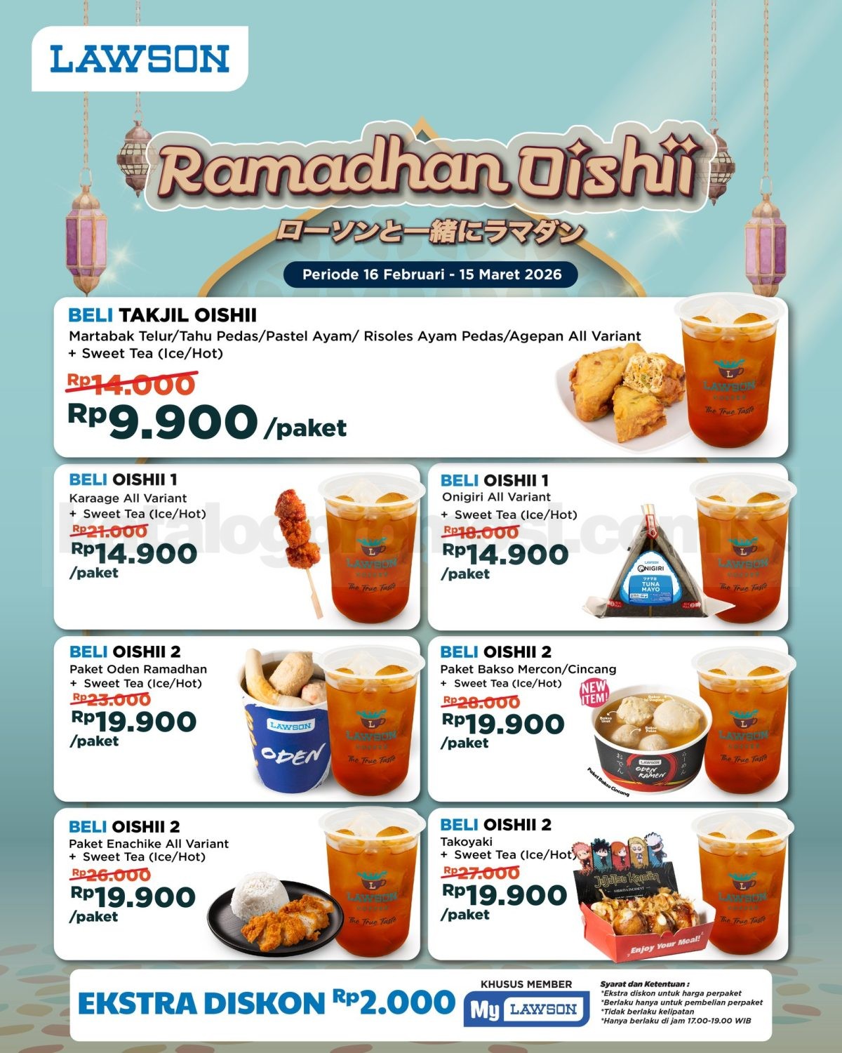 Promo Lawson Ramadhan Oishii mulai Rp. 9.900 Promo Lawson Ramadhan Oishii mulai Rp. 9.900 paket takjil dan Sweet Tea