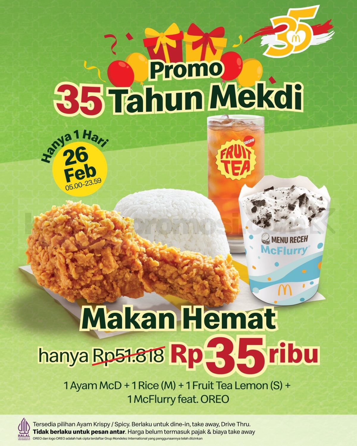 Promo McDonalds 35 Tahun SERBA Rp. 35.000 Promo McDonalds 35 Tahun SERBA Rp. 35.000 1