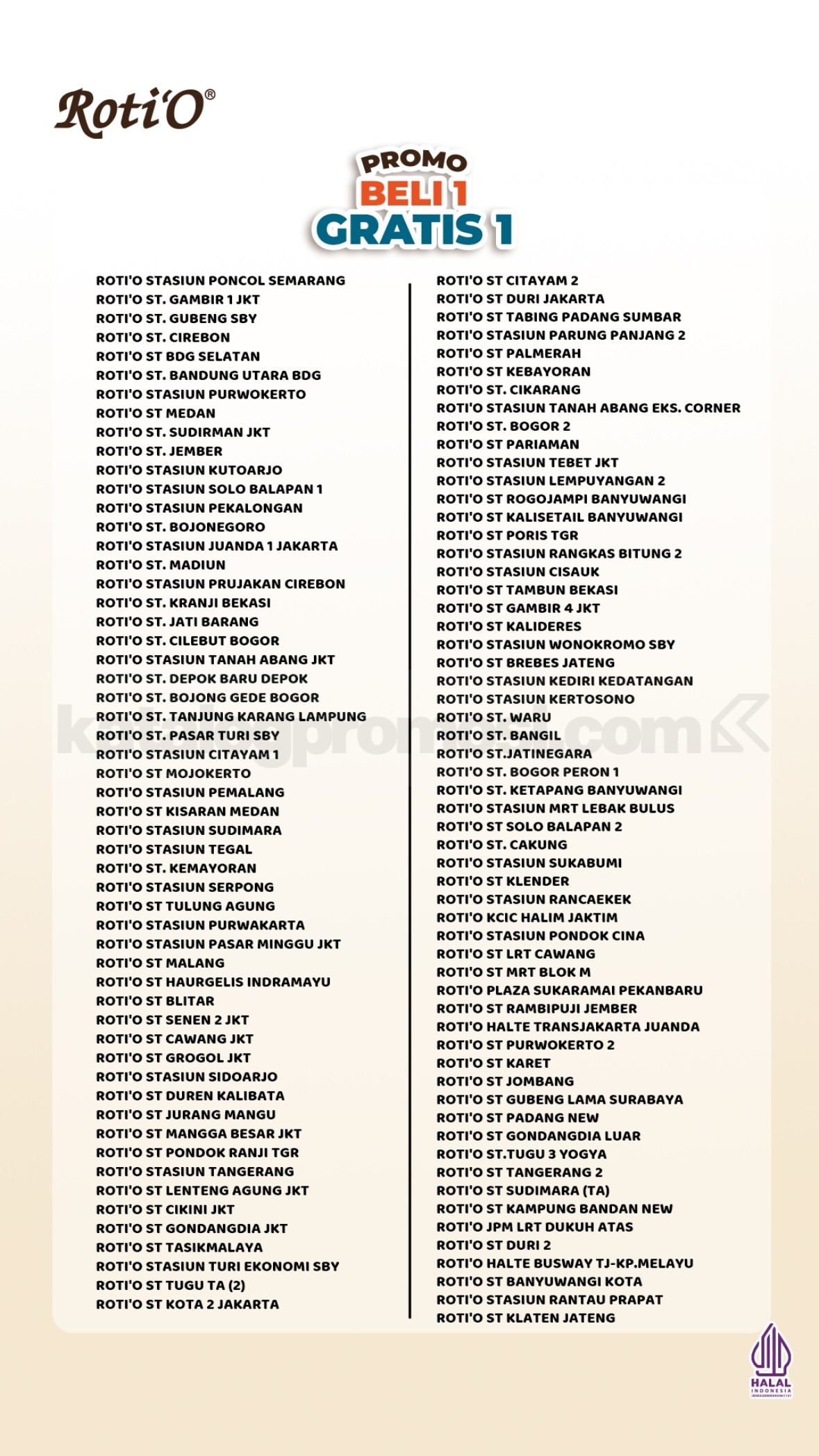 Promo Roti’O Beli 1 Gratis 1 pakai QRIS Wondr by BNI Promo Roti’O Beli 1 Gratis 1 pakai QRIS Wondr by BNI 1