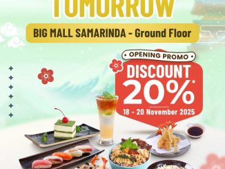 Promo Sushi Tei Opening Big Mall Samarinda diskon 20% untuk semua menu dine-in