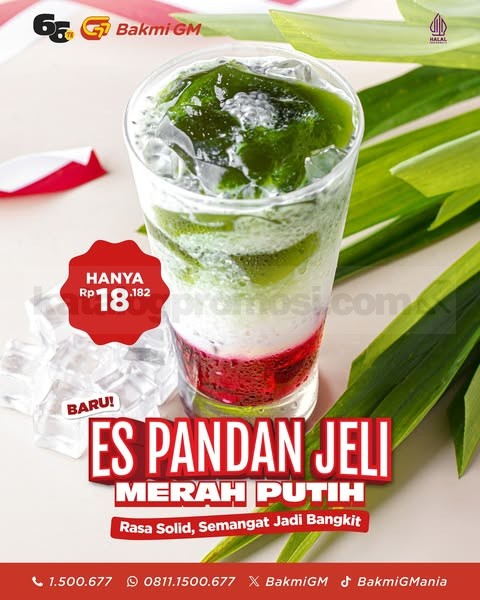 Promo Bakmi GM Es Pandan Jeli Merah Putih cuma 18 ribuan Promo Bakmi GM Es Pandan Jeli Merah Putih cuma 18 ribuan 1