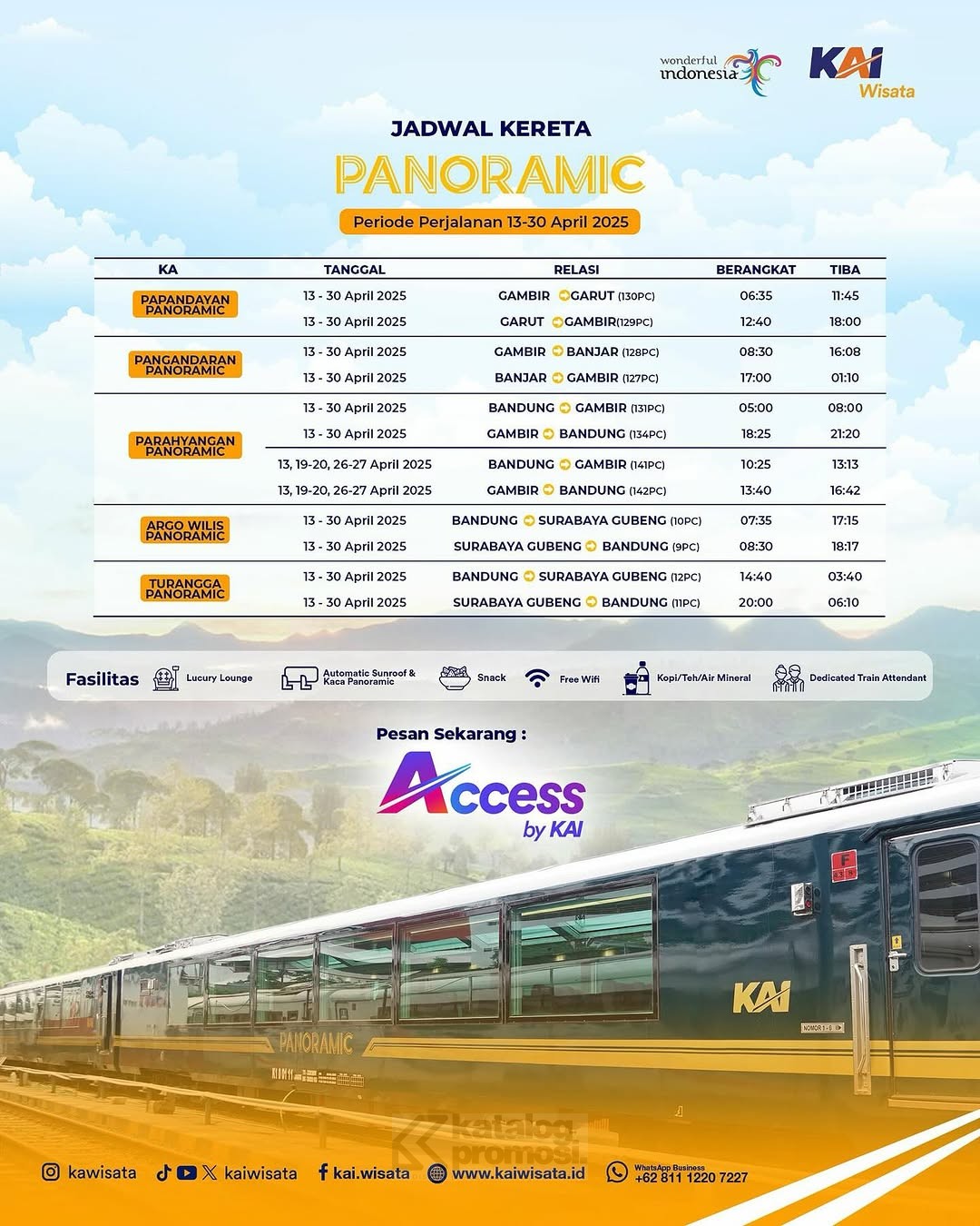 Promo KAI Wisata April Viewcation Mulai dari 425K 