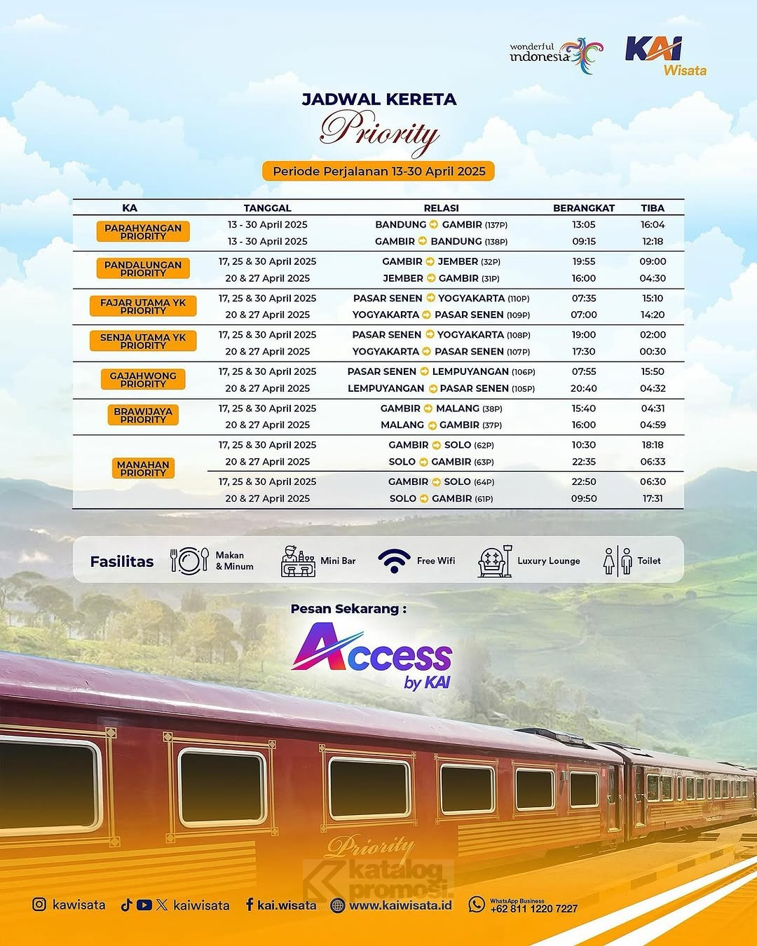 Promo KAI Wisata April Viewcation Mulai dari 425K 