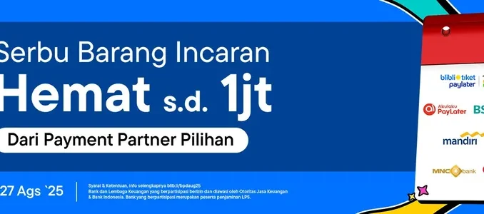 Promo Payment Partner Pilihan Blibli Payday Hemat hingga 1 Juta