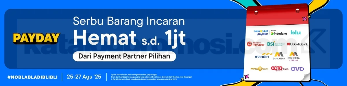 Promo Payment Partner Pilihan Blibli Payday Hemat hingga 1 Juta