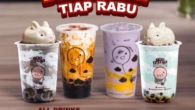 Promo Fat Bubble Day Gratis Upsize & Jiggly Pudding 1