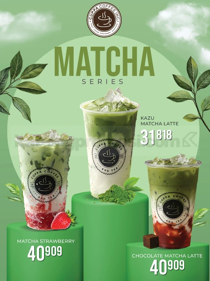 Promo Cuppa Coffee Matcha Series Mulai Rp. 31.818 Promo Cuppa Coffee Matcha Series mulai Rp. 31.818 dengan 3 varian rasa unik