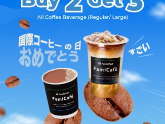 Promo FamilyMart Hari Kopi Sedunia Buy 2 Get 3 semua menu kopi reguler dan large 1 Oktober 2025