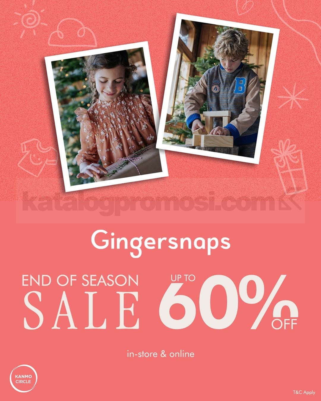 Promo Gingersnaps End of Season Sale Diskon Hingga 60% Promo Gingersnaps End of Season Sale diskon hingga 60% untuk koleksi anak-anak stylish