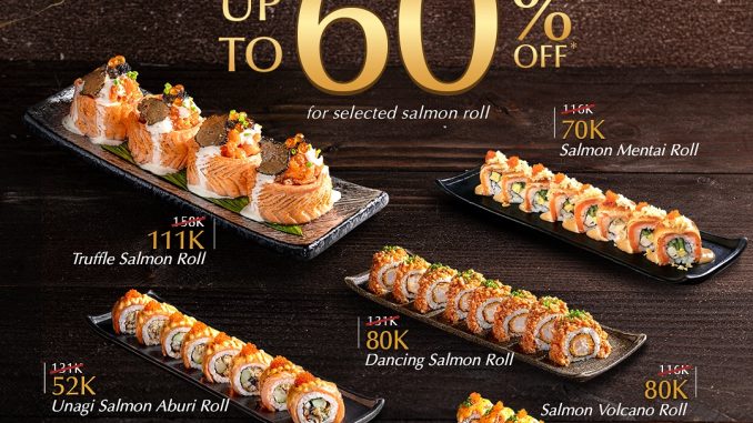 Promo Gion Sushi Arka Anniversary Diskon Sushi Roll Hingga 60%