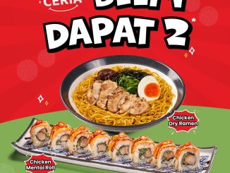 Promo ICHIBAN SUSHI BCA Monday Ceria beli 1 dapat 2 Chicken Dry Ramen dan Chicken Mentai Roll